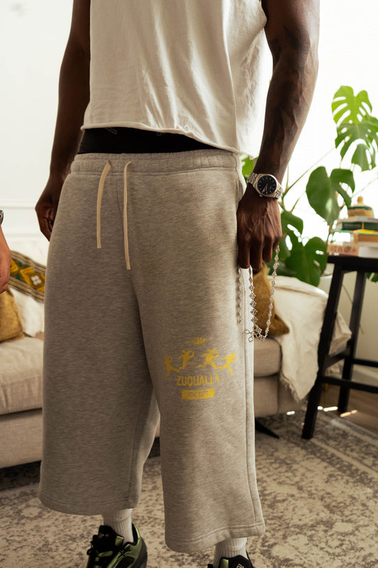 "Zuqualla Athletic Dept." 3/4 Length Shorts
