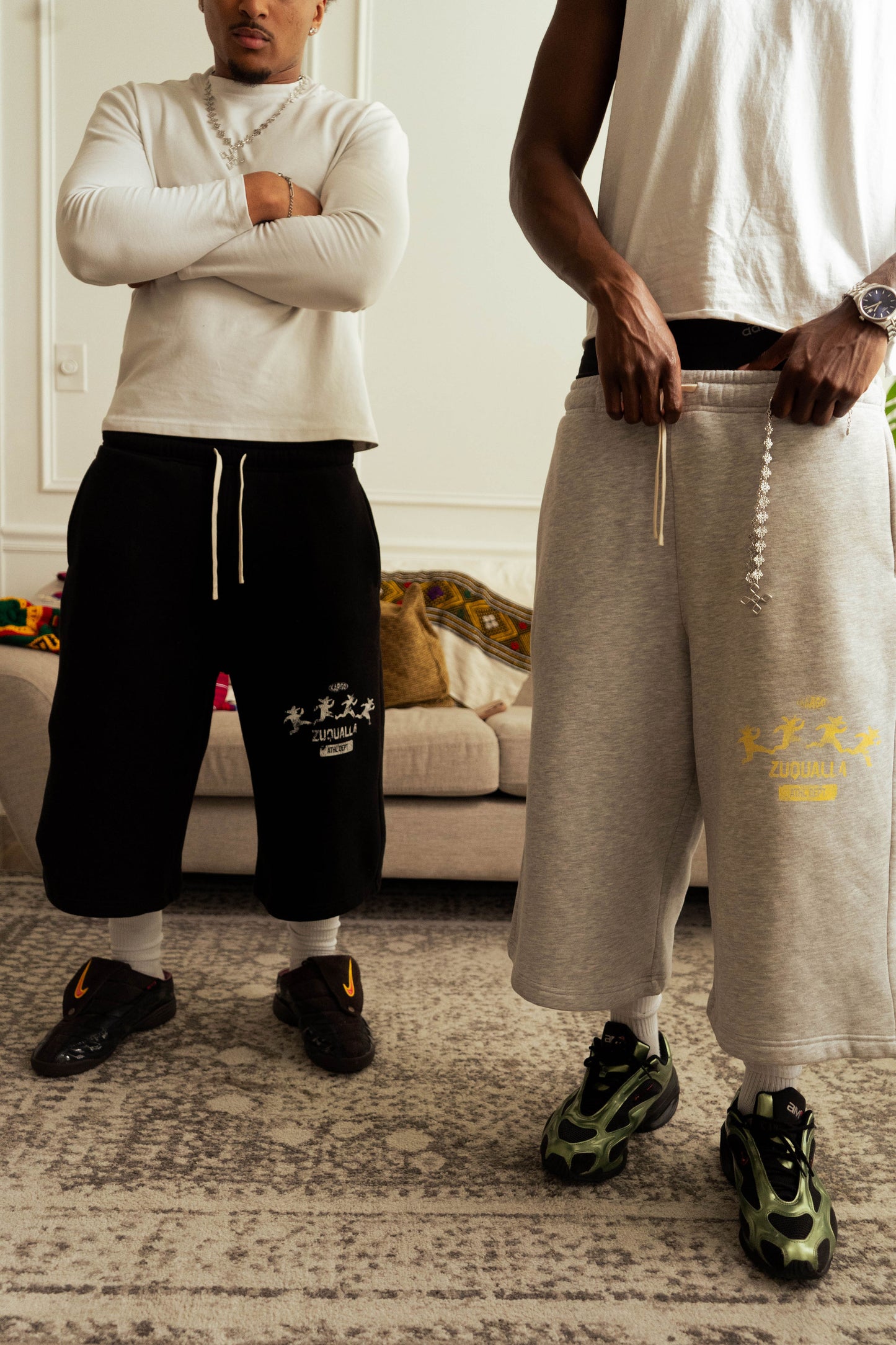 "Zuqualla Athletic Dept." 3/4 Length Shorts