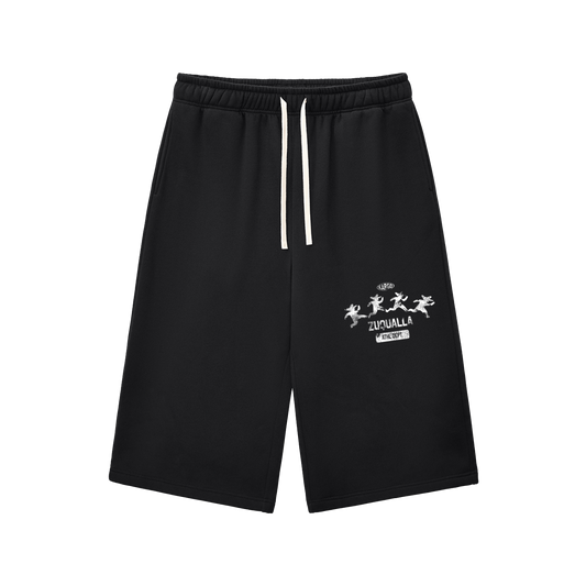 "Zuqualla Athletic Dept." 3/4 Length Heavyweight Sweat Shorts