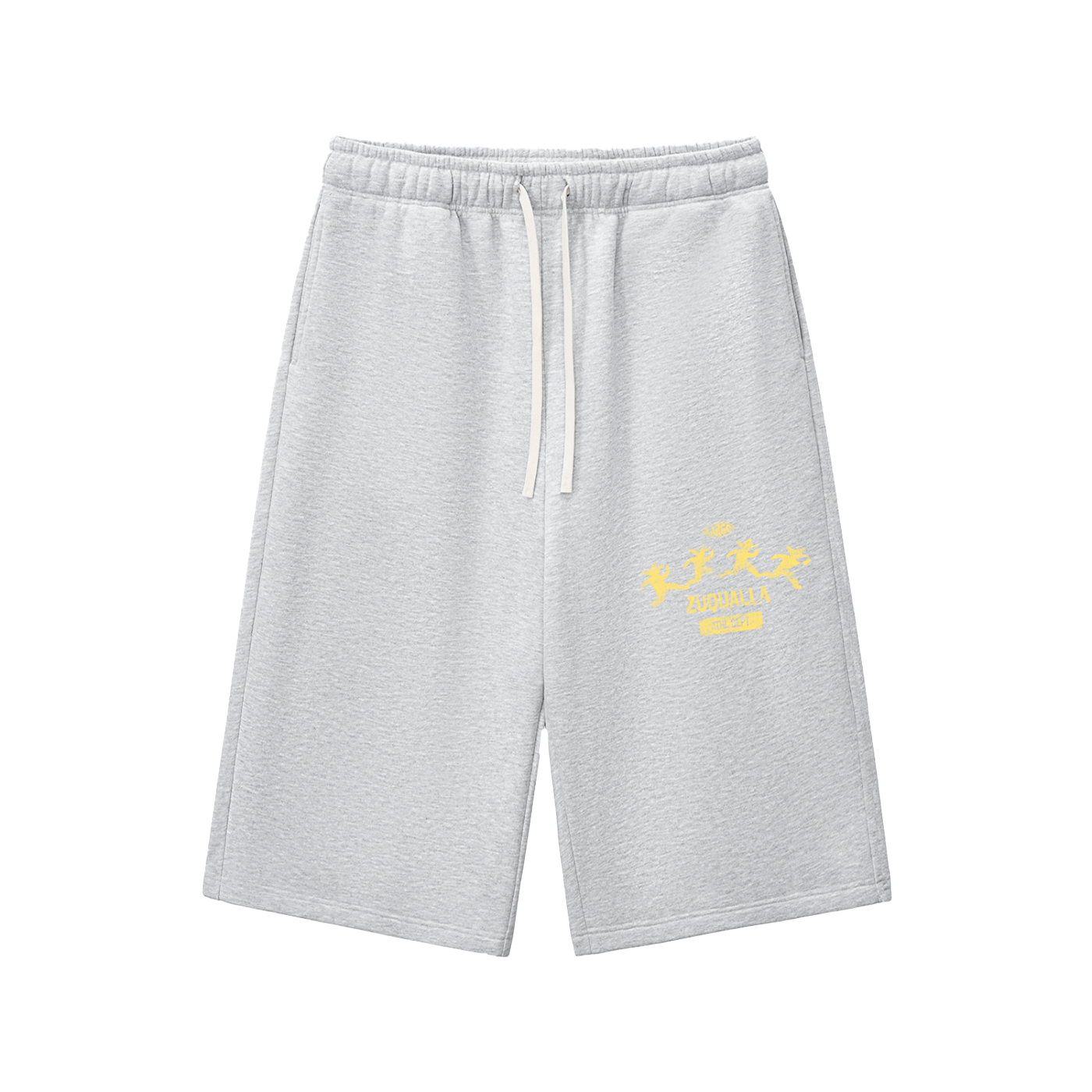 "Zuqualla Athletic Dept." 3/4 Length Heavyweight Sweat Shorts